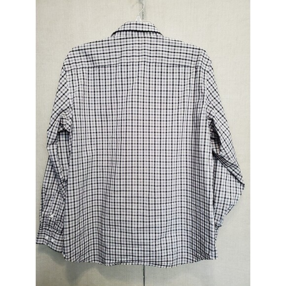 Old Navy Men's Gray Plaid Slim Fit  Pre Signature Button-Up Shirt Size XXL - Picture 4 of 6